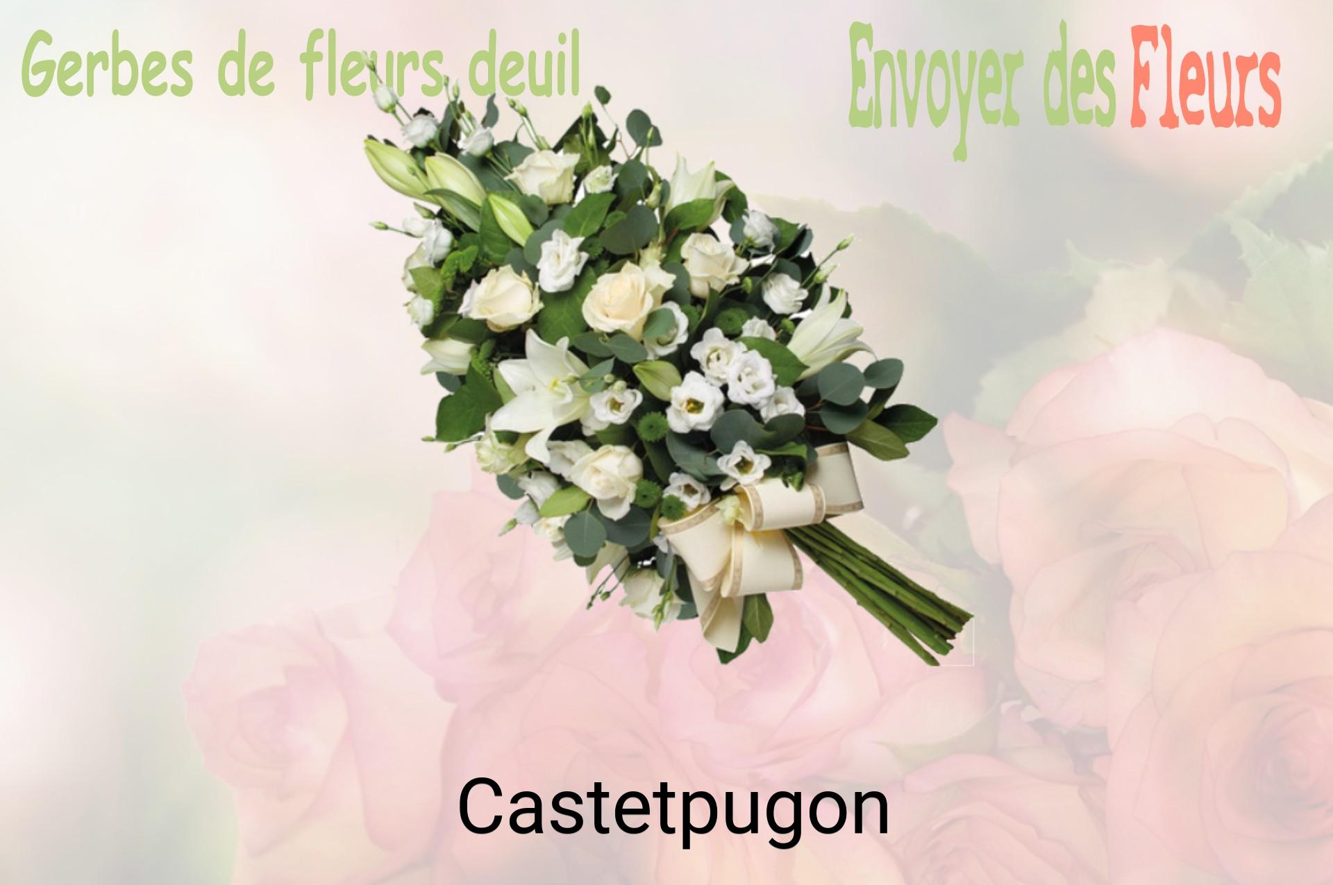 Gerbe de fleurs de deuil livrée à Castetpugon